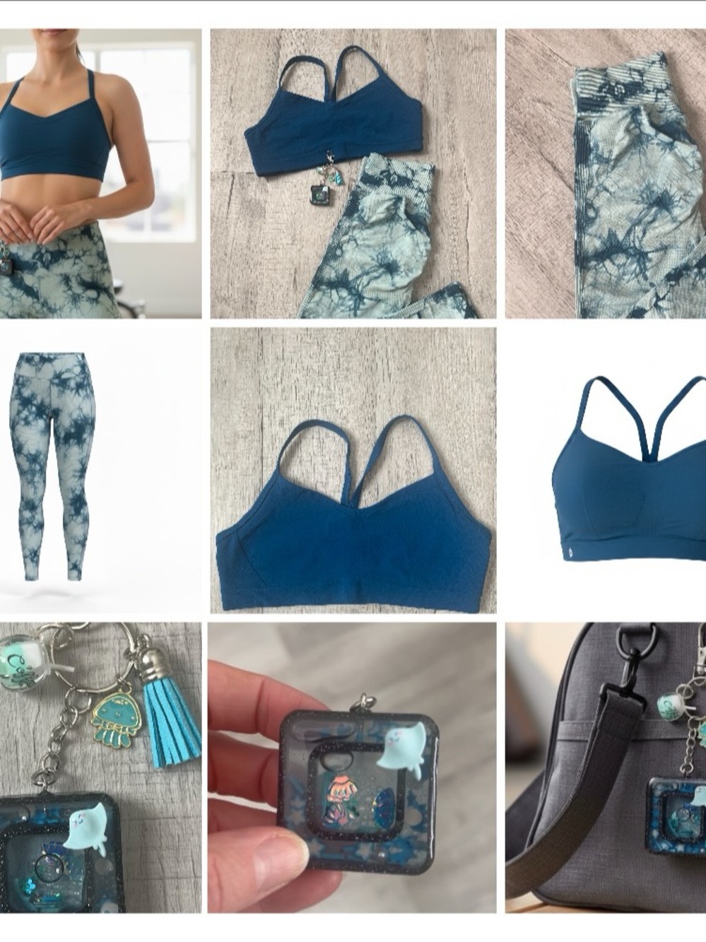 Boutique Activewear Set + Handmade Bag Charm